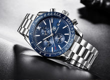 Load image into Gallery viewer, Casual Men's Watches Chronograph Modern Analog Quartz Waterproof Sports Watches Rubber Strap Business Wrist Watches For Men
