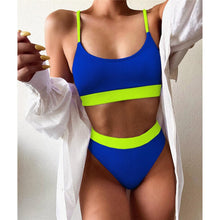 Load image into Gallery viewer, Female High Waist Swimsuit Bikini Sports Swimsuits For Women Two Piece Crop Top Bikini Set High Waist High Cut Bathing Suits Women Swimwear Two-piece Bikini Set Bathing Suit Swimwear
