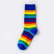 Load image into Gallery viewer, New Arrival Cotton Elasticity Sweat Women Long Sock Candy Colors Rainbow Patterned Sporty Retro Harajuku Casual Socks For Men And Women
