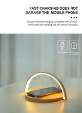 Load image into Gallery viewer, Wireless Charger LED Night Light Table Lamp Adjustable Angle Charging for iPhone Samsung Huawei Xiaomi Touch Switch Phone Holder Decorative Table Lamp Cute Study Lamps for Bedroom Décor
