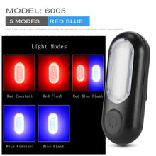 Load image into Gallery viewer, Bike Flashlight For Bicycle Anti-glare Smart Bike Light USB Rechargeable Front Rear Lamp Cycling Headlight Bike Light Set USB Rechargeable Bicycle Front Headlight Taillight 4 Light Modes Led Headlight
