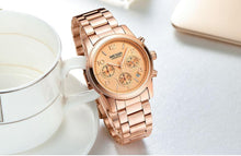 Load image into Gallery viewer, Top Luxury Quartz Women Watch Multifunctional Round Design Waterproof Stainless Business Wrist Watch
