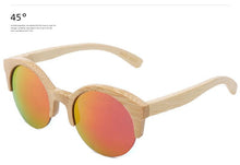 Load image into Gallery viewer, Elegant Wooden Design Classic Sunglasses Design Stylish Popular Wooden Sunglasses For Men &amp; Women  Round Bamboo Glasses Mirror Sun Glasses Retro Glasses
