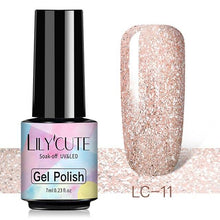 Load image into Gallery viewer, Luxury Metallic Womens Nail Polish Silver Rose Permanent UV Gel Nail Varnish Elegant Luxury Metal Effect More Collor For Girls
