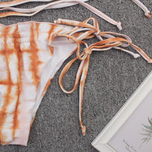 Load image into Gallery viewer, Bikini Women Push Up Swimsuit 3 Piece Bikini Set With Cover Up Women's Fashion 3 Piece Tie Dye Top Bikini Set Swimsuit Cover Up Skirt Swimwear Push Up Bather Swim Wear
