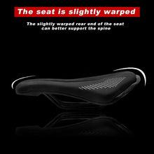 Load image into Gallery viewer, Bicycle Saddle Seat Road Steel Rails Mountain Bike Cushion Skid-Proof Soft PU Leather Road Mountain Bike Seat Bicycle Saddle Comfortable Memory Foam Cushion For Road Riding

