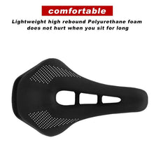 Load image into Gallery viewer, Bicycle Saddle Seat Road Steel Rails Mountain Bike Cushion Skid-Proof Soft PU Leather Road Mountain Bike Seat Bicycle Saddle Comfortable Memory Foam Cushion For Road Riding
