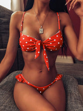 Load image into Gallery viewer, New Bikini Set Women Solid Female Cut Bikinis Swimwear Push Up Swimsuit Bath Suit Women's Bikini Padded Cutout Strappy Halter Swimsuits Two Piece Bathing Suits
