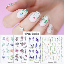 Load image into Gallery viewer, Abstract Lady Face Water Decals Fruit Flower Summer Leopard Alphabet Leaves Nail Stickers Water Black Leaf Sliders Marble Nail Art Stickers Water Transfer Nail Decals Full Wraps Gradient Acrylic Nail Kits for Women Manicure Decoration
