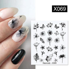 Load image into Gallery viewer, Abstract Lady Face Water Decals Fruit Flower Summer Leopard Alphabet Leaves Nail Stickers Water Black Leaf Sliders Marble Nail Art Stickers Water Transfer Nail Decals Full Wraps Gradient Acrylic Nail Kits for Women Manicure Decoration
