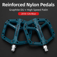 Load image into Gallery viewer, Ultralight Seal Bearings Bicycle Bike Pedals Cycling Nylon Road Pedals Flat Platform Bicycle Parts Accessories Pedals Mountain Bike Pedals Lightweight Nylon Fiber Bicycle Platform Pedals For Mountain Bike
