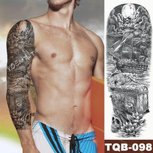 Load image into Gallery viewer, Large Tattoo Sleeve Arm Waterproof Temporary Sticker Tiger Fox For Arm Luxury Colorful Design
