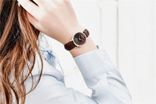 Load image into Gallery viewer, New Red Women Fashion Watch Quartz Luxury Leather Strap Analog Waterproof And Scratch Resistant Watches Excellent Gift For Women
