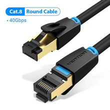 Load image into Gallery viewer, Cat8 Ethernet Cable SSTP 40Gbps 2000MHz RJ45 Network Lan Patch Cord Internet Network LAN Wire Cables with Gold Plated RJ45 Connector For Router Modem Laptop Gaming
