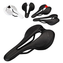 Load image into Gallery viewer, Road Bike Saddles PU Ultralight Breathable Comfortable Seat Cushion Bike Racing Saddle Superflow Road Bike Saddle High Performance And Comfortable Lightweight Sport Road Bike Seat
