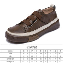 Load image into Gallery viewer, Luxury Leather Womens Sneakers Spring Shoes New Genuine Leather Casual Women Fashion Flat Girl Student Shoes Comfortable Women's Casual Flats Elegant Soft Walking Sneakers

