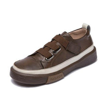 Load image into Gallery viewer, Luxury Leather Womens Sneakers Spring Shoes New Genuine Leather Casual Women Fashion Flat Girl Student Shoes Comfortable Women's Casual Flats Elegant Soft Walking Sneakers
