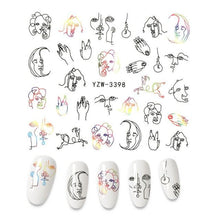Load image into Gallery viewer, The New 3D Nail Sticker Cool English Letter stickers for nail Foil Love Heart Design Fashion Manicure Stickers Girls Manicure Decoration Nail Art Supplies 3D Self-Adhesive Nail Decals Designer Nail Stickers for Acrylic Nails
