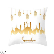 Load image into Gallery viewer, Black Gold Decor Pillow Case Ramadan Cushion Cover Pattern Decorative Cushion Pillowcase Stylish Pillow Home Decor Pillowcover
