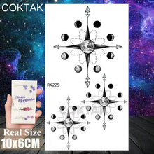 Load image into Gallery viewer, Realistic Small Planets Temporary Tattoos Arm Waterpoof Black Sticker Space Planets For Girls And Boys
