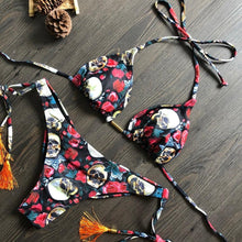 Load image into Gallery viewer, Popular Women's Beachwear  Bikini Set Swimwear Push-Up Padded Swimsuit Floral Bikini Set Low Rise Ruffled Two Pieces Swimsuit Push Up Bathing Suit Swimwear
