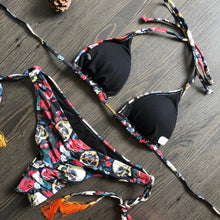 Load image into Gallery viewer, Popular Women's Beachwear  Bikini Set Swimwear Push-Up Padded Swimsuit Floral Bikini Set Low Rise Ruffled Two Pieces Swimsuit Push Up Bathing Suit Swimwear
