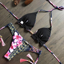 Load image into Gallery viewer, Popular Women's Beachwear  Bikini Set Swimwear Push-Up Padded Swimsuit Floral Bikini Set Low Rise Ruffled Two Pieces Swimsuit Push Up Bathing Suit Swimwear
