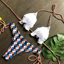 Load image into Gallery viewer, Popular Women's Beachwear  Bikini Set Swimwear Push-Up Padded Swimsuit Floral Bikini Set Low Rise Ruffled Two Pieces Swimsuit Push Up Bathing Suit Swimwear
