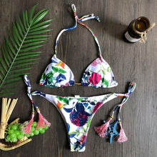 Load image into Gallery viewer, Popular Women's Beachwear  Bikini Set Swimwear Push-Up Padded Swimsuit Floral Bikini Set Low Rise Ruffled Two Pieces Swimsuit Push Up Bathing Suit Swimwear
