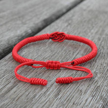 Load image into Gallery viewer, National Style Lucky Red String Bracelet Handmade Braided Knot Charm Bracelets For Women Men Red Bracelet Protection Red Cord Bracelet Adjustable Braided Knot Bracelet
