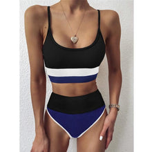 Load image into Gallery viewer, Female Push Up Swimsuit Modern Swimwear For Women Bikinis High Waist Bikini Set Solid Bikini 2 Piece Swimsuit Bathing Suits Women Bathing Suit High Waist Bikini Set Sport Wear Swimming Suit Bikini
