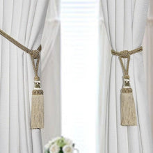 Load image into Gallery viewer, Curtain Tiebacks Tassel Curtain Clips Rope Curtain Tie Backs Holdbacks Decorative  Curtain Holder Accessories For Drape Curtain Holdbacks Braided Buckle Home Decorative Window Drapery Ball Tassels Tieback 50cm
