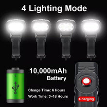 Load image into Gallery viewer, Bike Light USB Rechargeable 3000 Lumens Bike Headlight LED Super Bright Flashlight Front Lights And Back Rear Light Adjustable Lightness Waterproof And Large Capacity Battery 10000mAh
