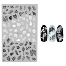 Load image into Gallery viewer, The New 3D Nail Sticker Cool English Letter stickers for nail  Foil Love Heart Design Nails Accessories Fashion Manicure Sticker Stickers Girls Manicure Decoration Nail Art Supplies 3D Self-Adhesive Nail Decals Designer Nail Stickers for Acrylic Nails
