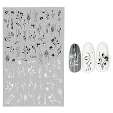 Load image into Gallery viewer, The New 3D Nail Sticker Cool English Letter stickers for nail  Foil Love Heart Design Nails Accessories Fashion Manicure Sticker Stickers Girls Manicure Decoration Nail Art Supplies 3D Self-Adhesive Nail Decals Designer Nail Stickers for Acrylic Nails
