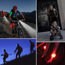 Load image into Gallery viewer, Mini Silicone Bicycle Front Rear Light Set 3 Modes Waterproof Mountain Road Bike Cycling Headlight Tail Warning Lamp Front And Rear Silicone LED Bike Headlight And Taillight Waterproof And Safety Road Mountain Bike Lights
