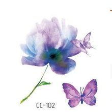 Load image into Gallery viewer, Temporary 3D Rose Flower Tattoos Sticker Body Art Tattoo Sticker Waterproof Luxury Tattoo Rose Lotus Flower Fashion Sticker For Womens
