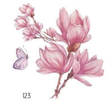 Load image into Gallery viewer, Temporary 3D Rose Flower Tattoos Sticker Body Art Tattoo Sticker Waterproof Luxury Tattoo Rose Lotus Flower Fashion Sticker For Womens
