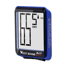 Load image into Gallery viewer, Big Wireless Bike Computer Bicycle Speedometer Waterproof LCD Stopwatch Backlight Automatic Wake-Up And Multi-Functions Odometer Wireless Waterproof Cycle Bike Computer With Large LCD Display
