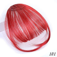Load image into Gallery viewer, Women Clip In Hair Bangs Hairpiece Synthetic Fake Hair Piece Clip In Hair Extensions Front Natural Flat Neat Fringe Bangs With Temples For Women One Piece Hairpiece
