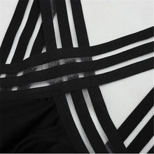 Load image into Gallery viewer, Luxury Women Black Swimsuits Women High Neck One Piece Swimsuits For Women Mesh Bathing Suits Open Back Swimwear One Piece Swimwear For Lady High Neck Bandage Cross Back Swimming Suit Female Holiday Beachwear

