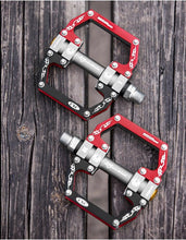 Load image into Gallery viewer, Road Bike Pedals Aluminum Alloy Anti-slip Bicycle Pedals Hollow-Carved Design Pedals Bicycle Accessories Mountain Bike Pedals Flat Bicycle Pedals Platform Cycling Sealed Bearing Aluminum Pedals For Mountain Bike
