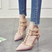 Load image into Gallery viewer, Woman Summer High Heels Valentine Pointed Toe Shoes For Women Luxury Heels For Women Sandals Strappy Heels Closed Toe Pointy Heels With Adjustable Strap
