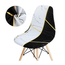 Load image into Gallery viewer, Avangarde Style  Printed Seat Cover For Shell Chair Armless Shell Chair Cover Banquet Home Slipcover Elastic Removable Stretch High Back For Sofa Armchairs
