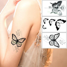 Load image into Gallery viewer, Elegant Waterproof Temporary Butterfly Sticker Tattoo Fake  Halloween Party Tattoo For Woman Girls
