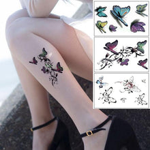Load image into Gallery viewer, Elegant Waterproof Temporary Butterfly Sticker Tattoo Fake  Halloween Party Tattoo For Woman Girls
