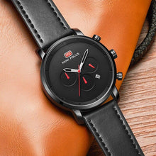 Load image into Gallery viewer, Fashion Multifunctional Mens Watches Sport Quartz Round Analog Watches Modern Leather Strap Design
