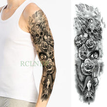 Load image into Gallery viewer, Extra Large Full Arm Leg Body Hand Waterproof Fake Tattoo Stickers Temporary Realistic Black Modern Mens Tattoo
