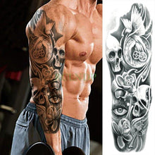Load image into Gallery viewer, Extra Large Full Arm Leg Body Hand Waterproof Fake Tattoo Stickers Temporary Realistic Black Modern Mens Tattoo

