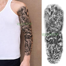 Load image into Gallery viewer, Extra Large Full Arm Leg Body Hand Waterproof Fake Tattoo Stickers Temporary Realistic Black Modern Mens Tattoo
